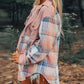 Palton casual oversized în carouri colorate