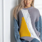 Pulover casual pentru femei, în stil patchwork