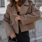 Women's Stylish Notched Lapel Short Coats
