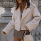 Women's Stylish Notched Lapel Short Coats