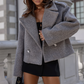 Women's Stylish Notched Lapel Short Coats