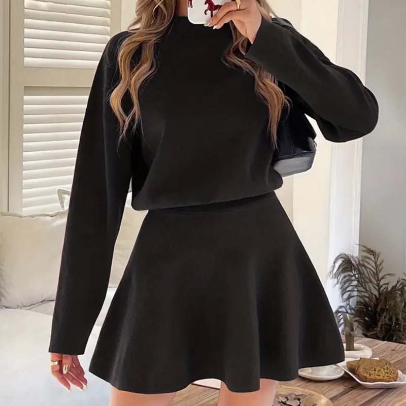 👗 Women's Mock Neck Knit A-Line Mini Dress | Effortless Style & Everyday Comfort ✨