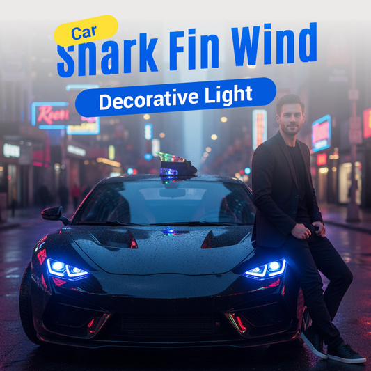🦈 Lumină decorativă „aripă de rechin” pentru mașini | Iluminare LED cu culori variabile și telecomandă