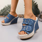 👡 Sandale casual din denim cu platformă pentru femei – Confortabile, care adaugă înălțime și versatile  🏖️✨