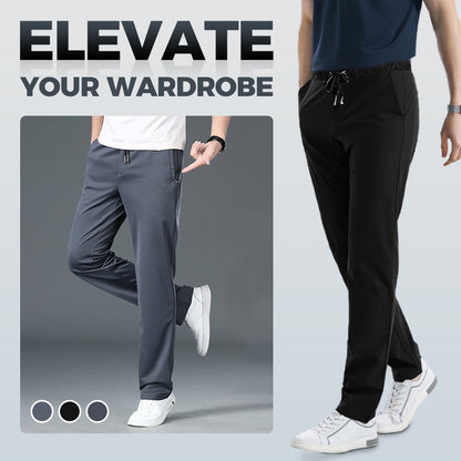 👖 Pantaloni eleganți pentru bărbați din material elastic – croi drept și fără cute | Stil business casual 💼✨🔥