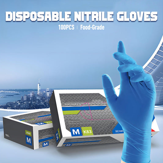 🧤 100 de mănuși din nitril de calitate alimentară – rezistente la ulei și antiderapante, potrivite pentru diverse situații –  Plată la livrare ✅