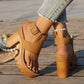 👡⚡Sandale cu talpă groasă și platformă✨ – Toc gros pentru înălțime + talpă antiderapantă cu profil zimțat｜Ușoare și aerisite pentru vară🌙 –  Plată la livrare 🛒💖