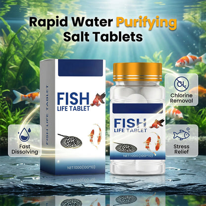 🎁🐟 Tablete de sare pentru acvariu – Îmbunătățesc calitatea apei și previn bolile peștilor –  Plată la livrare ✅