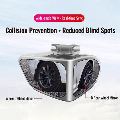 🔄 Oglindă retrovizoare cu două lentile, reglabilă la 360° – În stoc & Plată la livrare 🚗👁️