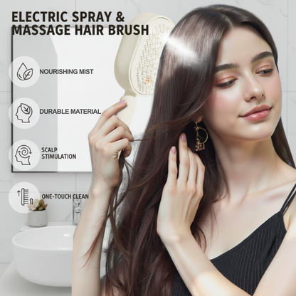 💆‍♀️ Masează și hrănește scalpul – Perie electrică de păr cu pulverizare și masaj, cu peri pentru descurcare – ramburs 💧✨