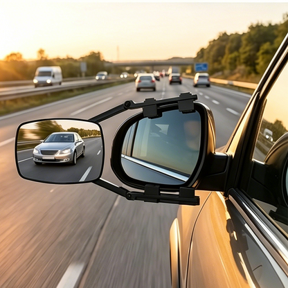 🚗 Îmbunătățește-ți vizibilitatea la tractare – Oglindă laterală extensibilă reglabilă pentru remorci – ramburs 🔁