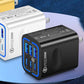 ⚡ Încarcă rapid toate dispozitivele – Încărcător de perete USB‑C 50W cu 6 porturi (3×USB‑A + 3×USB‑C) – ramburs 🔌