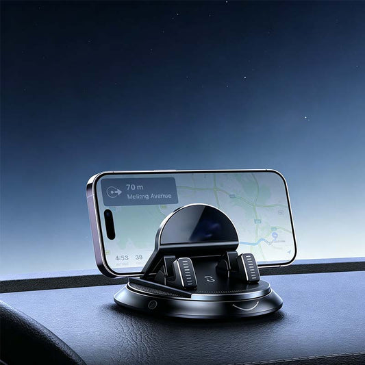 📱 Condu în siguranță cu o singură mână – Suport auto pentru telefon cu rotație 360° și bază anti‑alunecare – ramburs 🚗