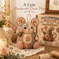 🐭✨ Trusă de cusut vintage, realizată manual, în formă de șoricel – Design compact și unic