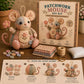 🐭✨ Trusă de cusut vintage, realizată manual, în formă de șoricel – Design compact și unic