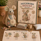 🐭✨ Trusă de cusut vintage, realizată manual, în formă de șoricel – Design compact și unic