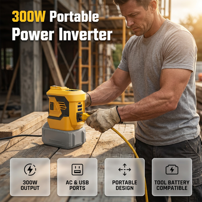 ⚡ Alimentează dispozitivele oriunde – Invertor portabil de putere 300W pentru baterii scule 18V – ramburs 🔋🛠️