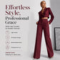 Women's Striped Wide-Leg Trousers — High-Waisted 👖