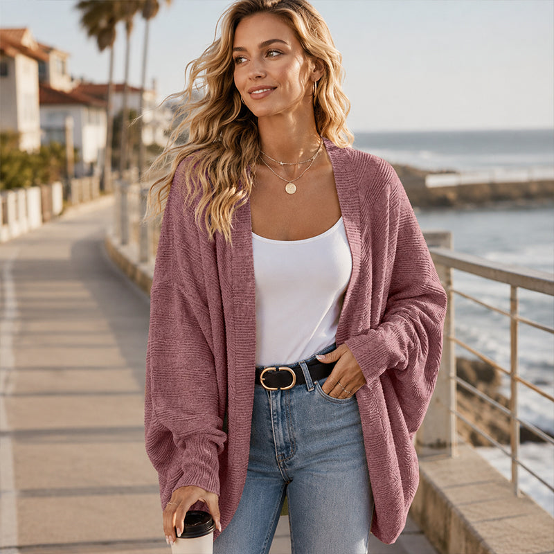 🌸🦇 Women's Loose Batwing Knit Cardigan | Relaxed Drape – Cosy Layer for Everyday ✨