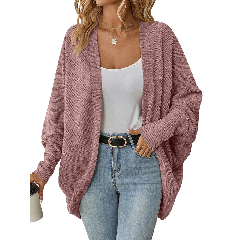 🌸🦇 Women's Loose Batwing Knit Cardigan | Relaxed Drape – Cosy Layer for Everyday ✨