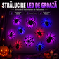 Autocolante de perete cu păianjeni 3D LED intermitenți pentru Halloween