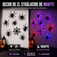 Autocolante de perete cu păianjeni 3D LED intermitenți pentru Halloween
