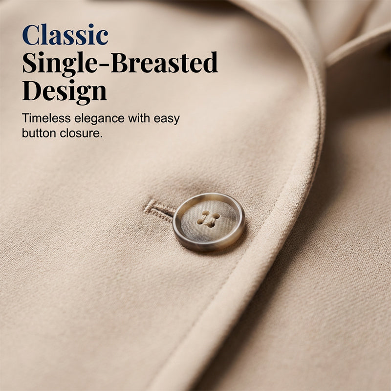 Women's Cropped Single-Breasted Jacket — Breathable, Autumn Layer
