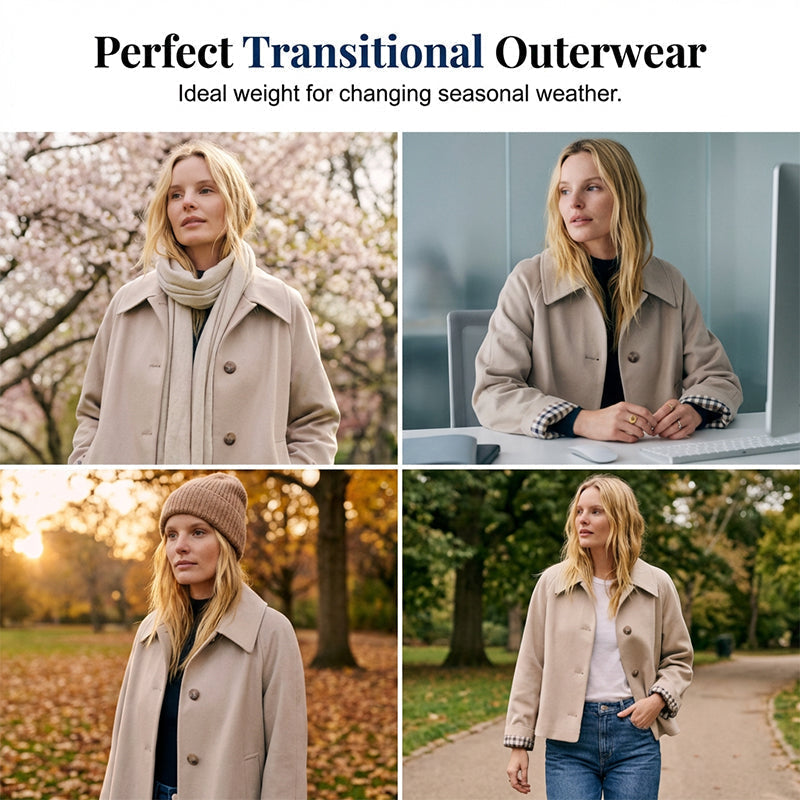 Women's Cropped Single-Breasted Jacket — Breathable, Autumn Layer