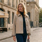 Women's Cropped Single-Breasted Jacket — Breathable, Autumn Layer