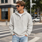 ❄️ Men's Knit Quarter-Zip Hoodie Sweatshirt | Easy Layering & Everyday Comfort ✨