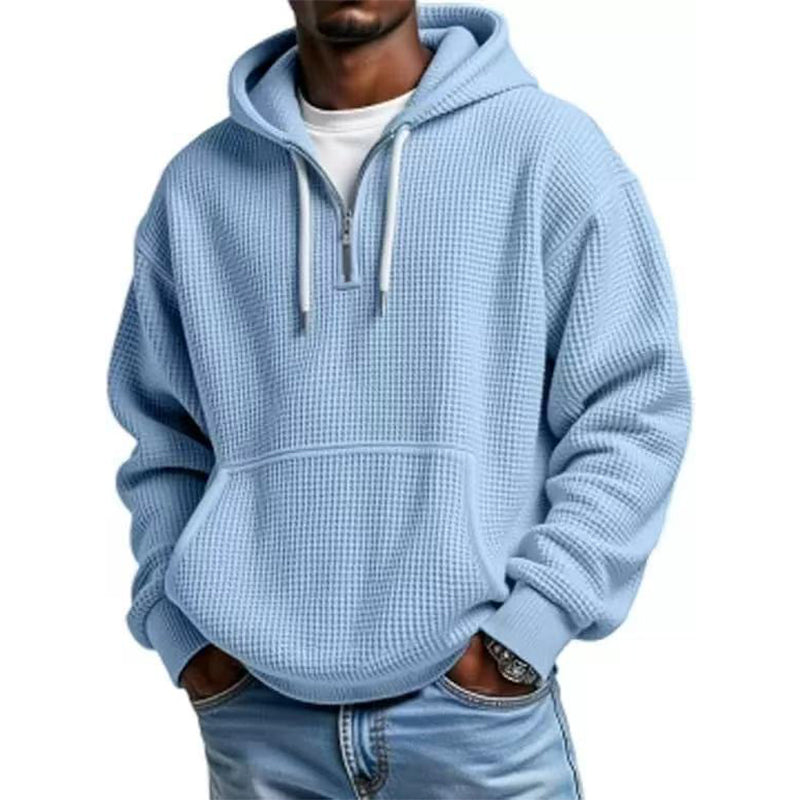 ❄️ Men's Knit Quarter-Zip Hoodie Sweatshirt | Easy Layering & Everyday Comfort ✨