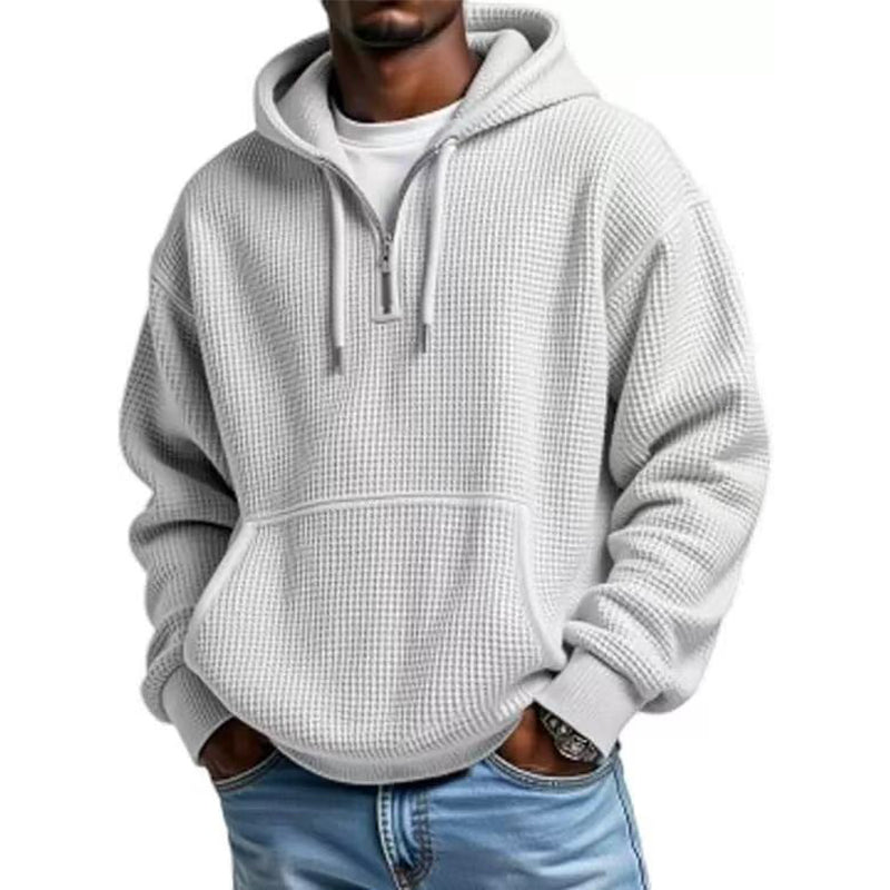❄️ Men's Knit Quarter-Zip Hoodie Sweatshirt | Easy Layering & Everyday Comfort ✨