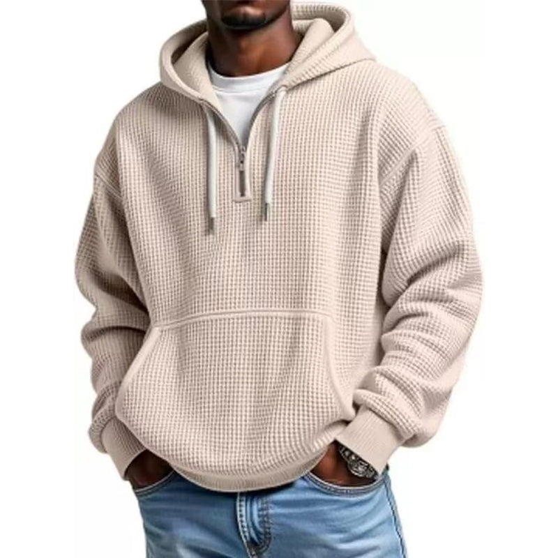 ❄️ Men's Knit Quarter-Zip Hoodie Sweatshirt | Easy Layering & Everyday Comfort ✨