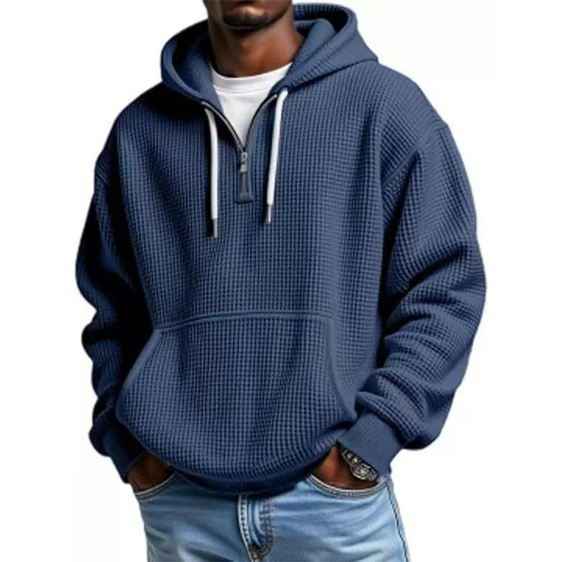 ❄️ Men's Knit Quarter-Zip Hoodie Sweatshirt | Easy Layering & Everyday Comfort ✨