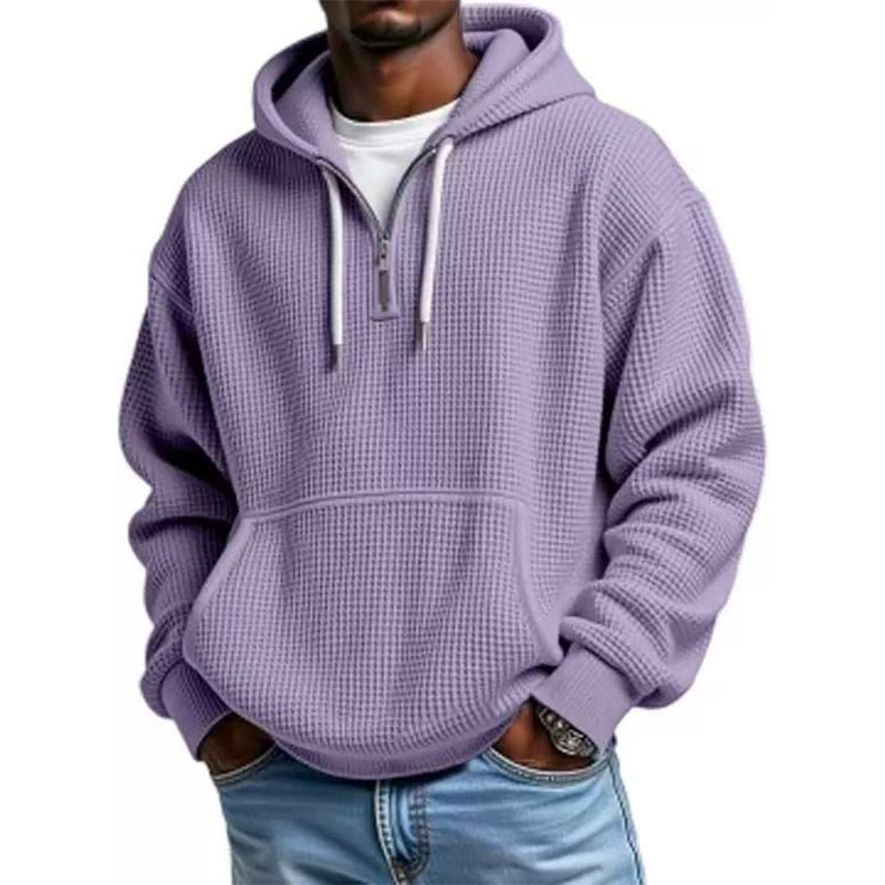 ❄️ Men's Knit Quarter-Zip Hoodie Sweatshirt | Easy Layering & Everyday Comfort ✨