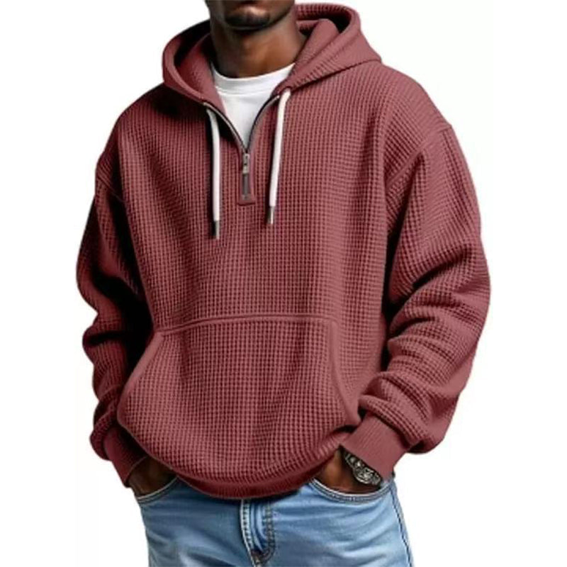 ❄️ Men's Knit Quarter-Zip Hoodie Sweatshirt | Easy Layering & Everyday Comfort ✨