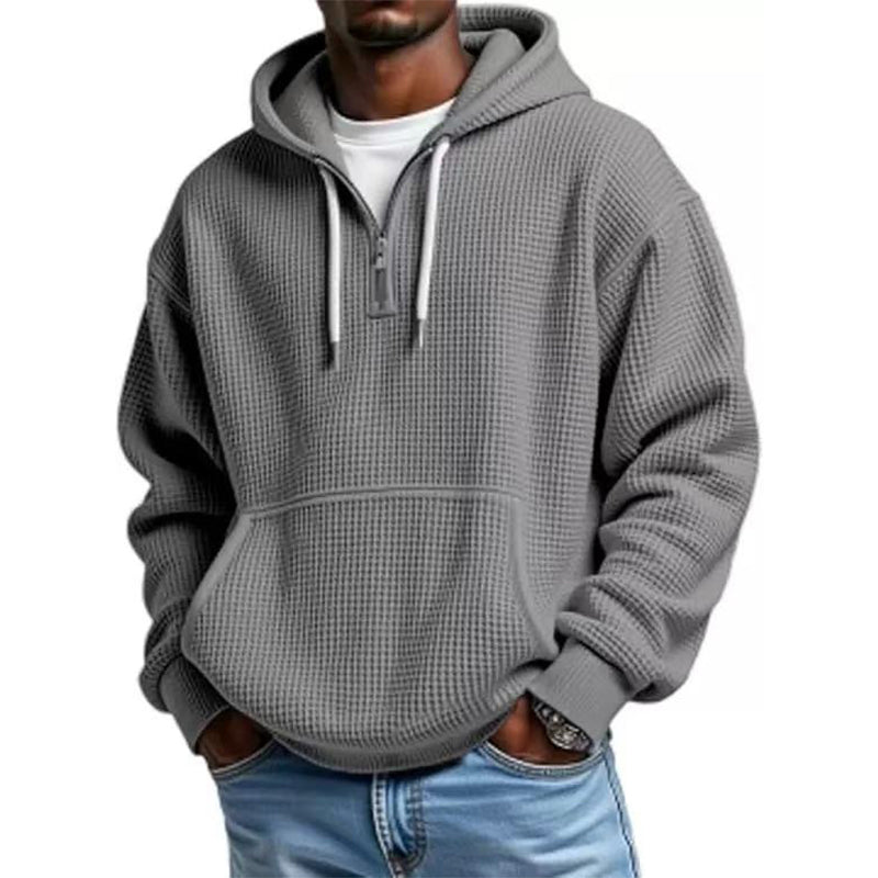 ❄️ Men's Knit Quarter-Zip Hoodie Sweatshirt | Easy Layering & Everyday Comfort ✨