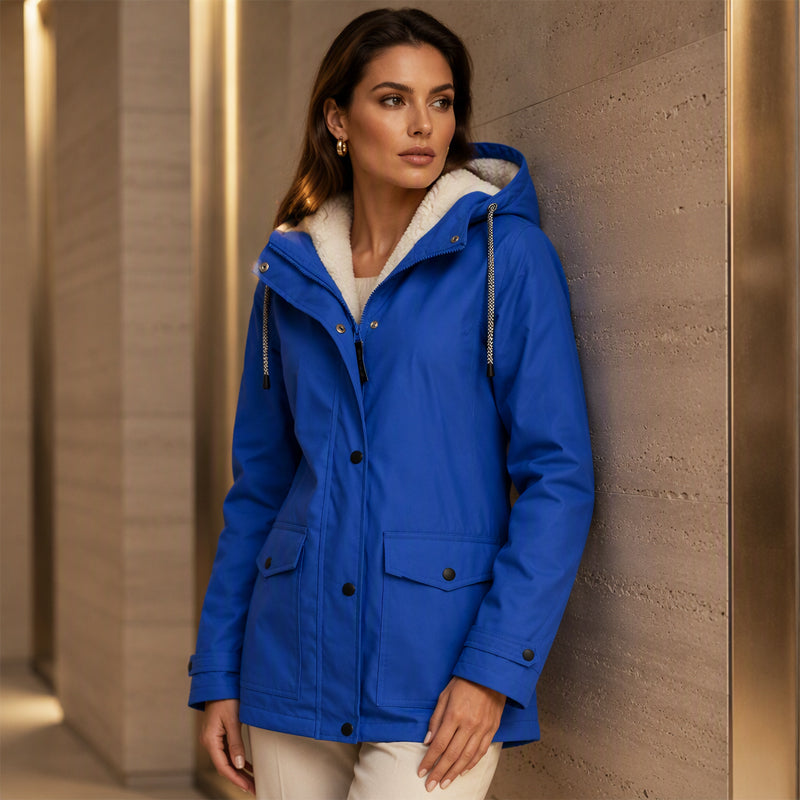 Women's Hooded Jacket — Plush-Lined, Windproof 🧥
