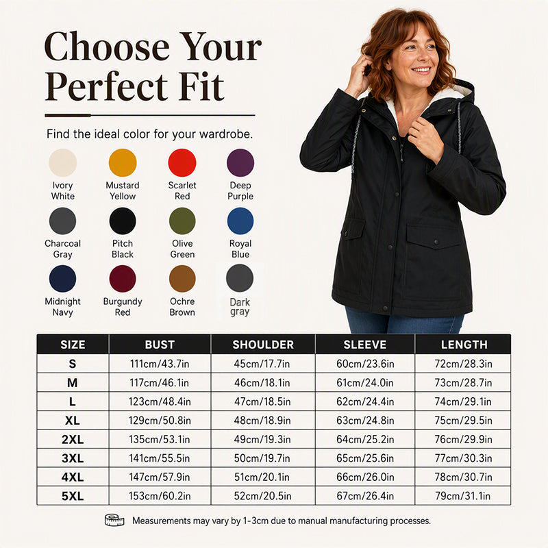 Women's Hooded Jacket — Plush-Lined, Windproof 🧥