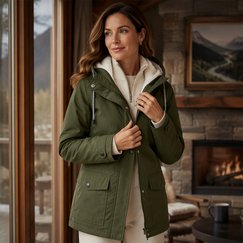 Women's Hooded Jacket — Plush-Lined, Windproof 🧥