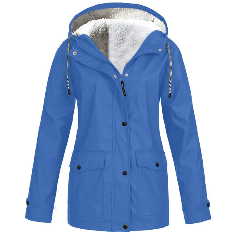 Women's Hooded Jacket — Plush-Lined, Windproof 🧥