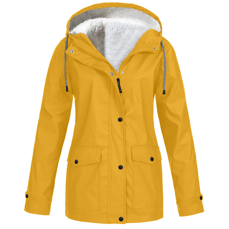 Women's Hooded Jacket — Plush-Lined, Windproof 🧥