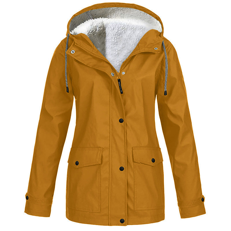 Women's Hooded Jacket — Plush-Lined, Windproof 🧥