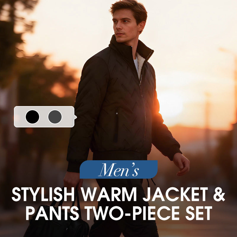 ❄️🧥 Men's Stylish Warm Jacket & Pants Two-Piece Set | Easy Matching & Everyday Comfort ✨