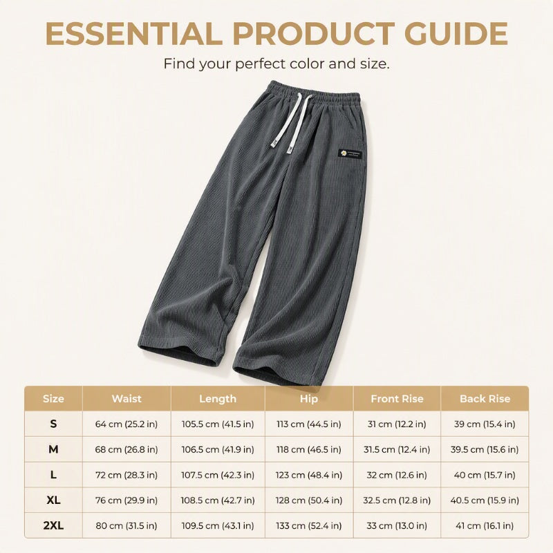 👖 Women's Corduroy High-Waisted Wide-Leg Pants | Retro Texture & Flattering Fit – Effortless Autumn Style ✨