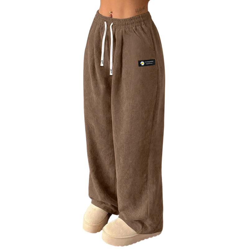 👖 Women's Corduroy High-Waisted Wide-Leg Pants | Retro Texture & Flattering Fit – Effortless Autumn Style ✨