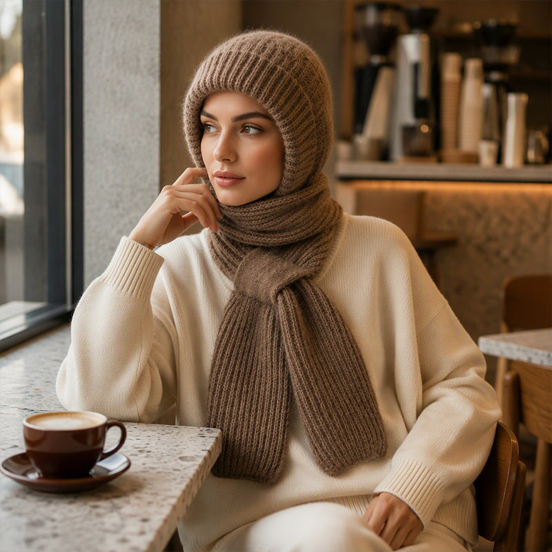 🌨️🧣 Hooded Scarf | Hat, Hood & Neck Warmer in One – 3-in-1 Warmth for Cold Days ✨
