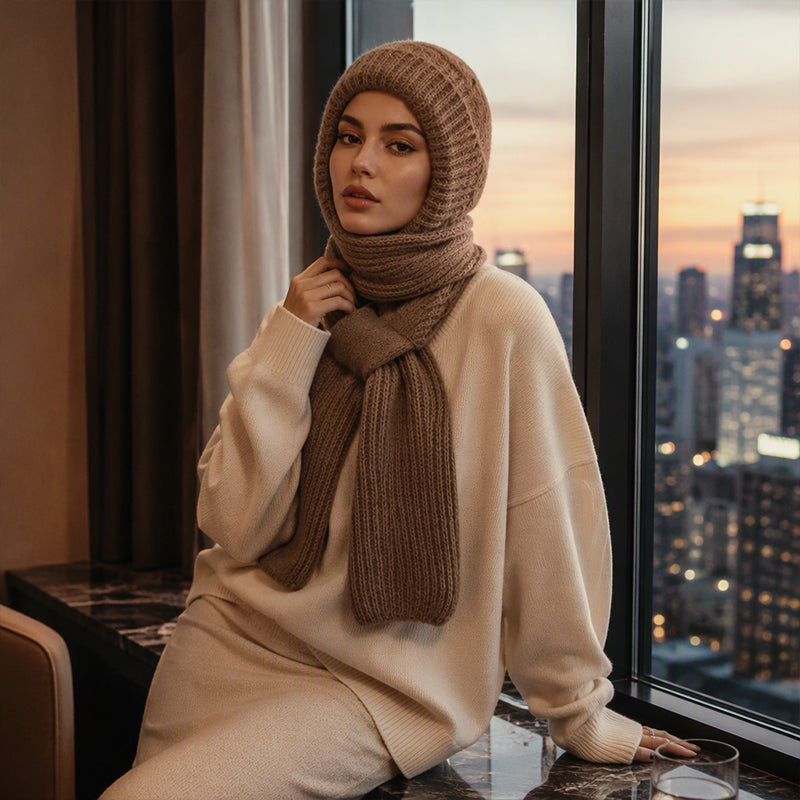 🌨️🧣 Hooded Scarf | Hat, Hood & Neck Warmer in One – 3-in-1 Warmth for Cold Days ✨