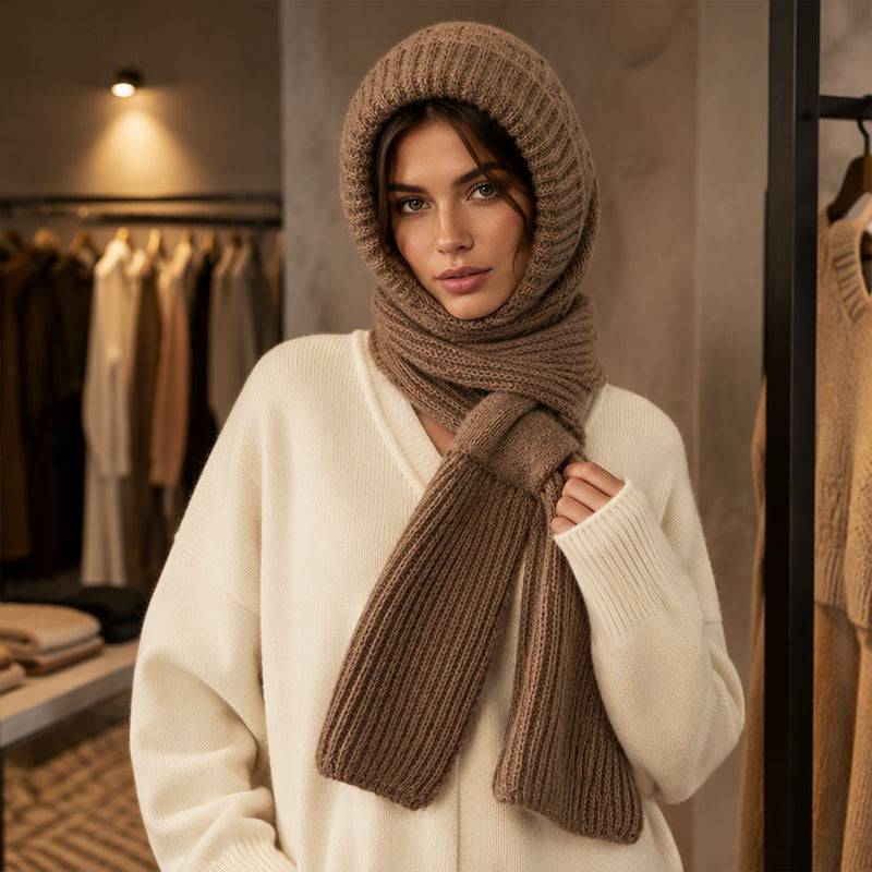 🌨️🧣 Hooded Scarf | Hat, Hood & Neck Warmer in One – 3-in-1 Warmth for Cold Days ✨