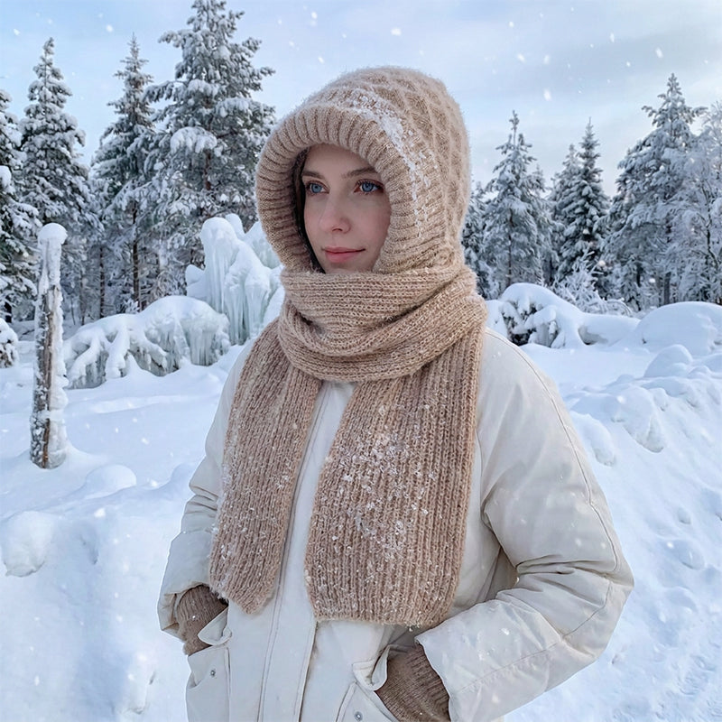 🌨️🧣 Hooded Scarf | Hat, Hood & Neck Warmer in One – 3-in-1 Warmth for Cold Days ✨